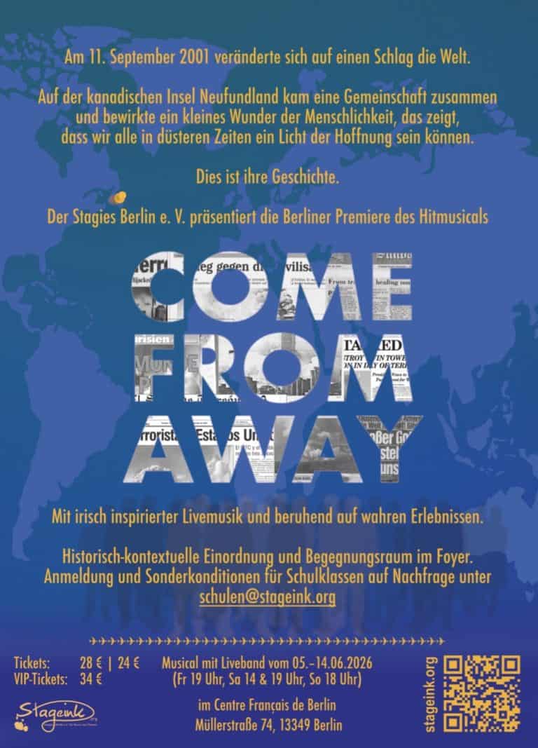Kein Kino sondern Musical: COME FROM AWAY – inspiriert von einer wahren Geschichte